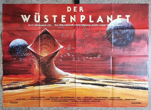 Affiche allemande originale de 1984 dune david lynch john berkey