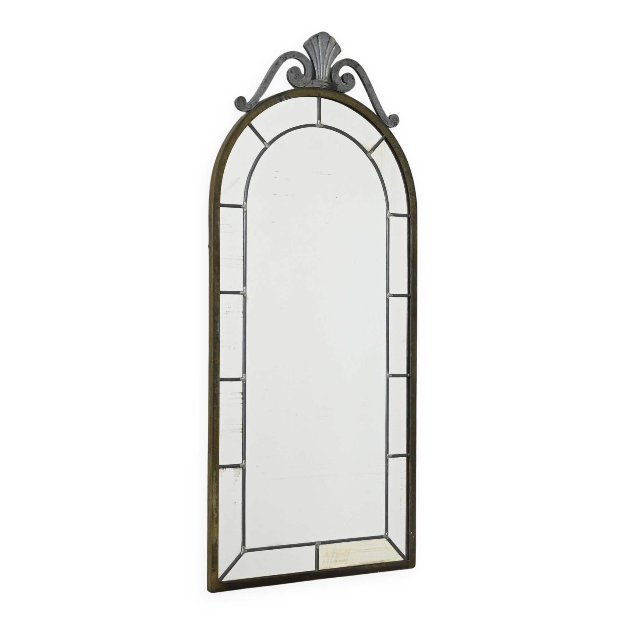 Miroir nordique en métal des années 50 – Design vintage
