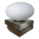 Lampe métal chromé et opaline années 80 90
