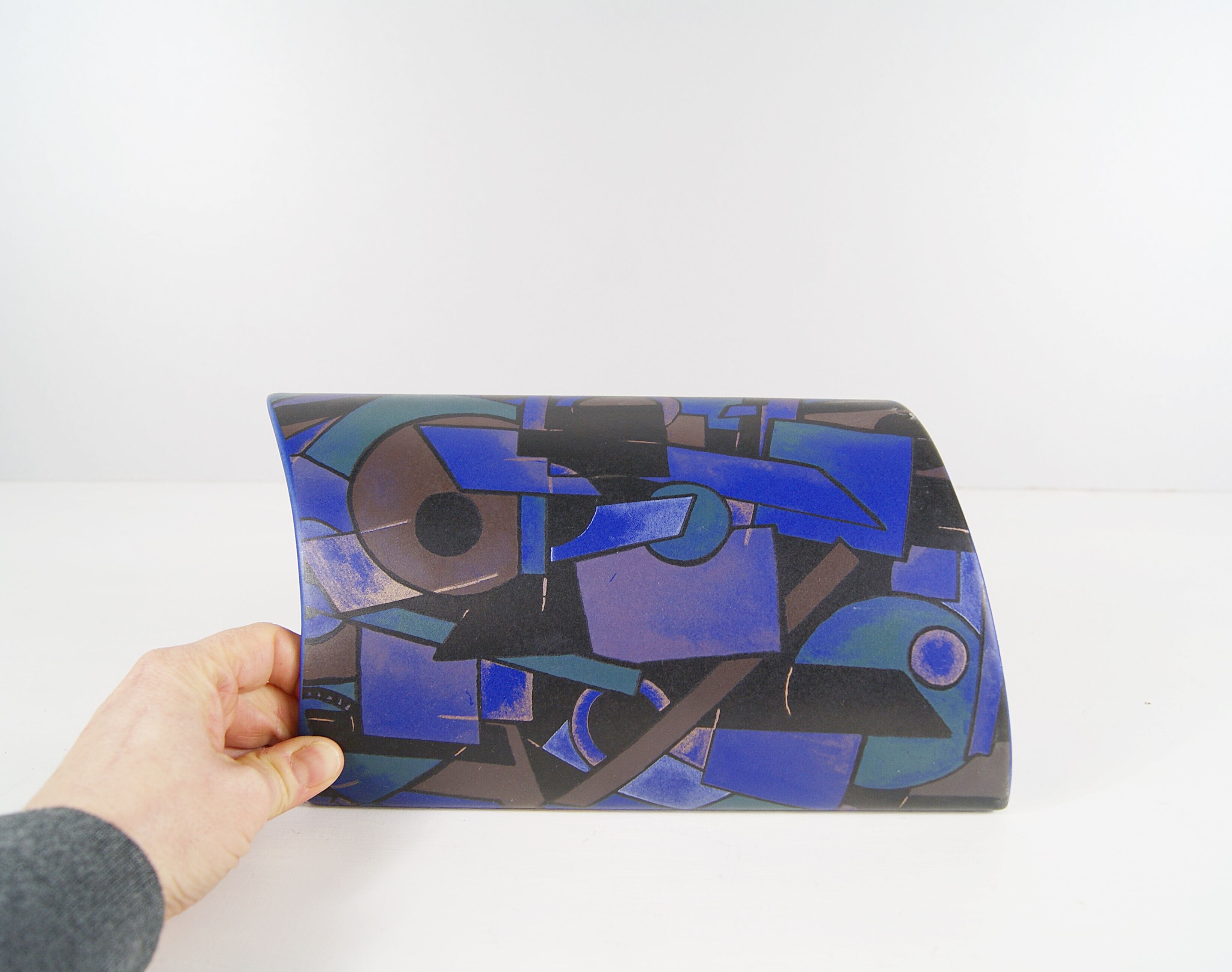 Postmodern vase by Steuler design, 80s ceramic vase