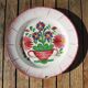 Ancienne Assiette Saint Clément : Panier de Fleurs