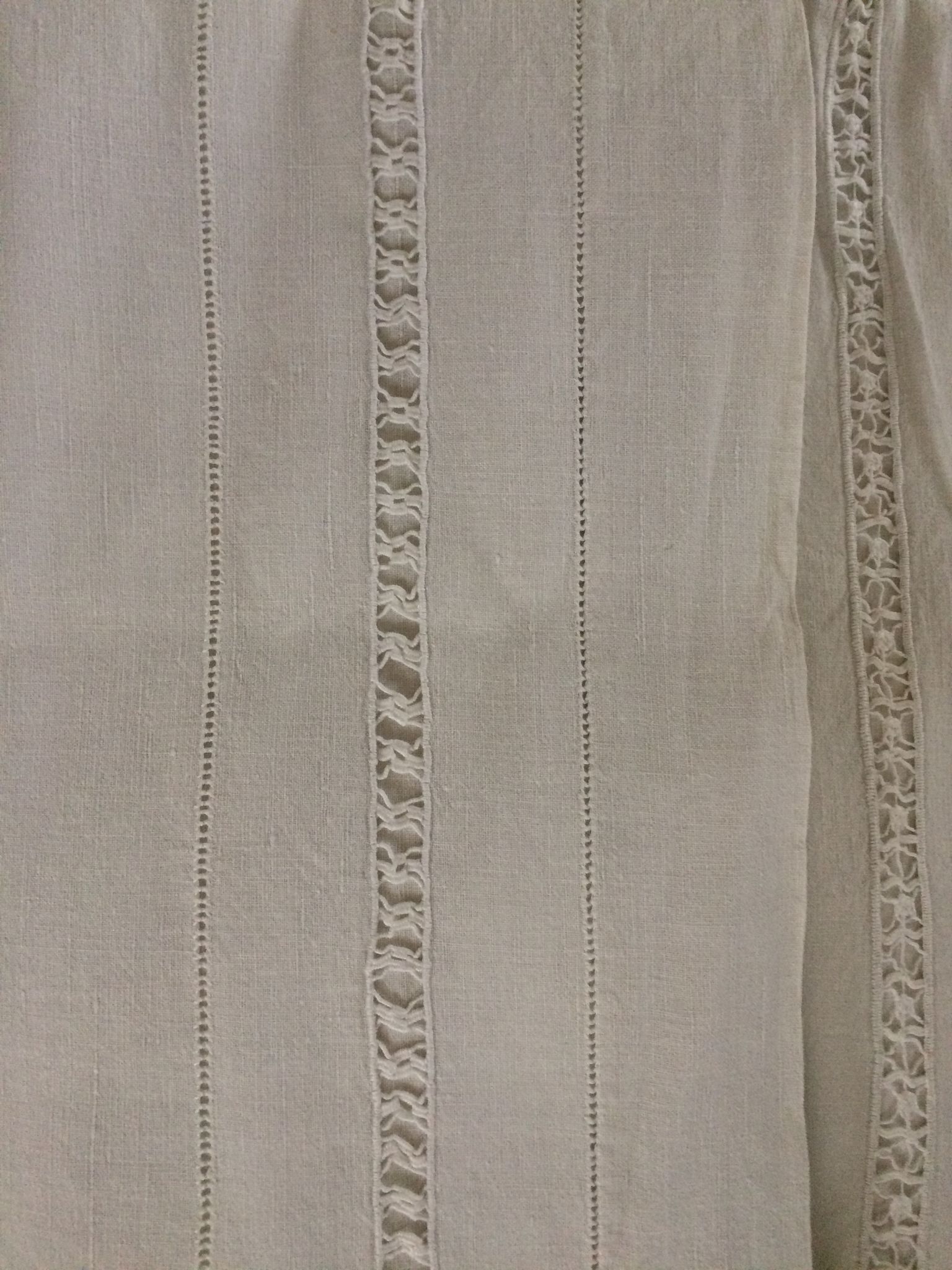 Paire de draps anciens en lin