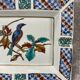 Ashtray. Trinket dish. Japanese porcelain. Blue bird on an autumn branch