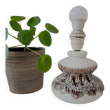 Vintage Fat lava tafellamp met bruintinten, jaren 1970
