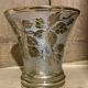 Vintage vase by Odal – frosted and gilded molded glass – retro chic decor