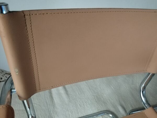 paire De fauteuils cuir Et Chrome