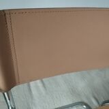 Paire de fauteuils cuir et chrome