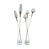 Paire de lampadaire 3 feux vintage