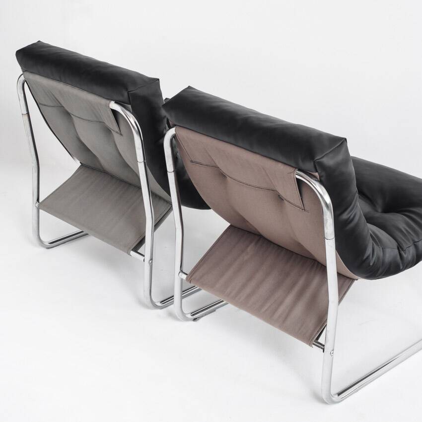 Pair of Pixi armchairs by Gillis Lundgren for IKEA. Sweden, 1970s