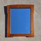 Art Nouveau wall mirror Vienna Secession in walnut frame