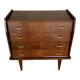 Commode vintage scandinave en bois exotique – 4 tiroirs