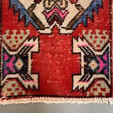 Small Vintage Turkish Rug 92x49 cm, Short Runner, Tribal, Shabby, Mini Carpet