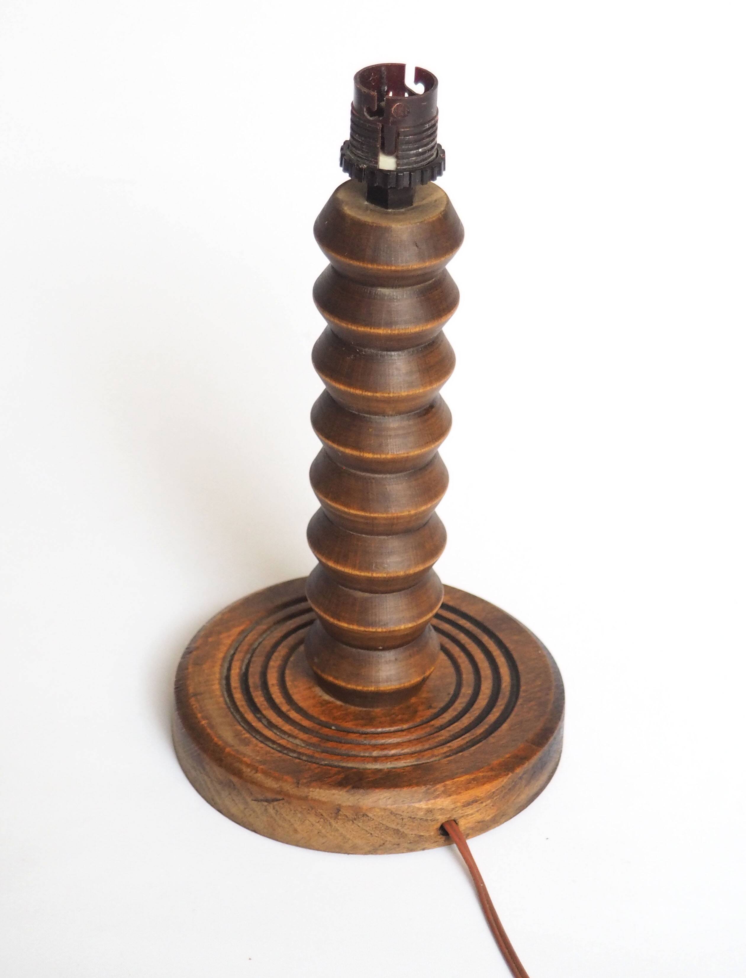 Dudouyt style wooden lamp base