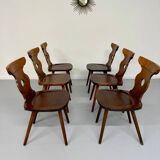 6 vintage 60s bistro-look dining chairs