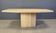 Vintage solid travertine dining table