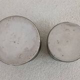 2 stoneware spice jars