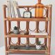 Vintage wall shelf in bamboo and rattan 70s/80s