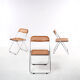 Plia cane chair Giancarlo Piretti Castelli