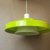 Large Space Age green hanging lamp