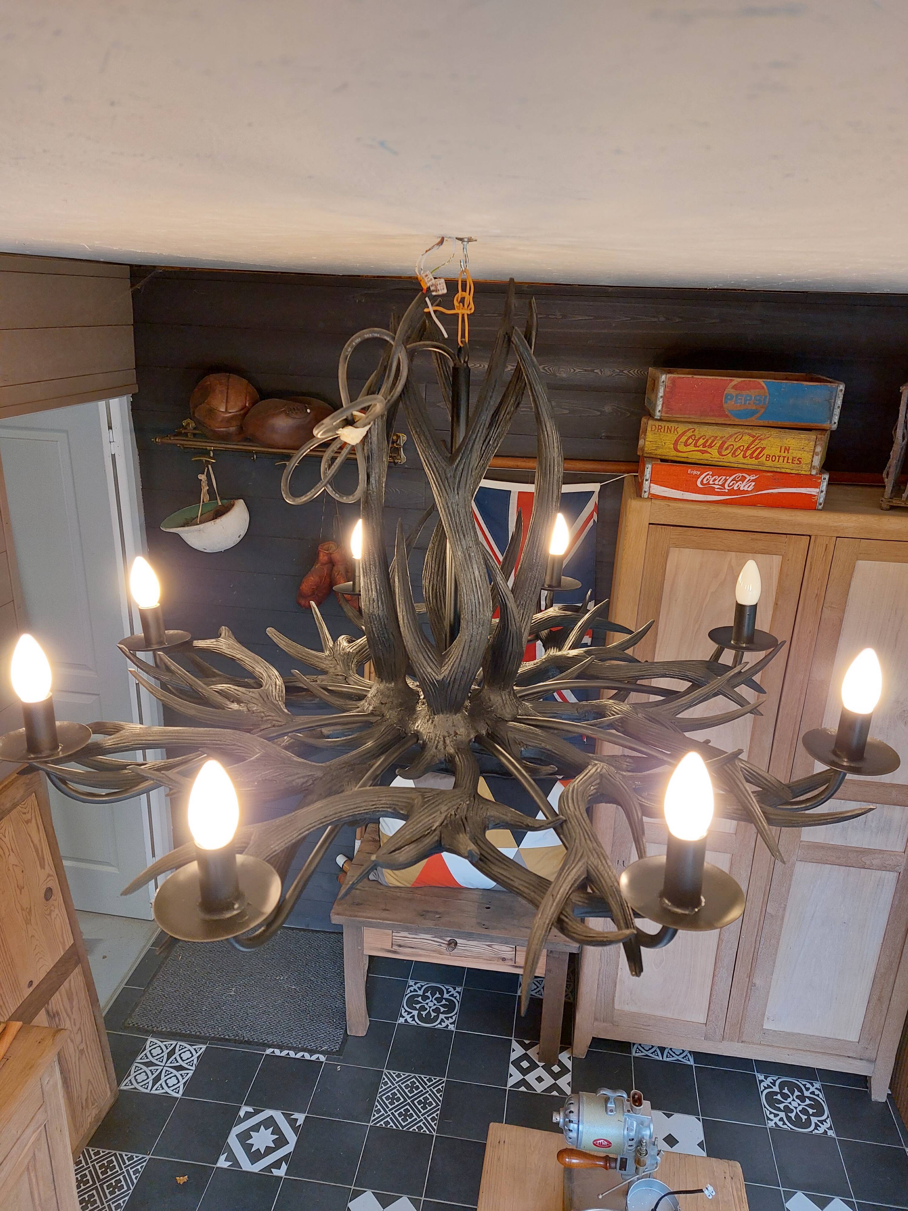 Deer antler chandelier
