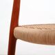 Ensemble de 2 chaises de salle à manger en teck « Modèle 77 » de Niels Moller, avec cordon de papier