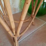 Rattan pedestal table