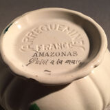 Pitcher Sarreguemines model Amazonas hand painted