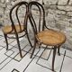 Pair of Thonet austria Nr 18 curved wood bistro chairs