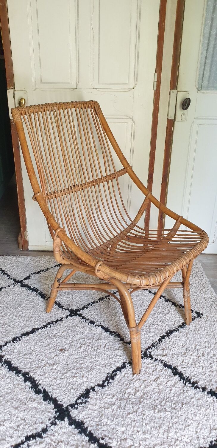 Rattan armchair