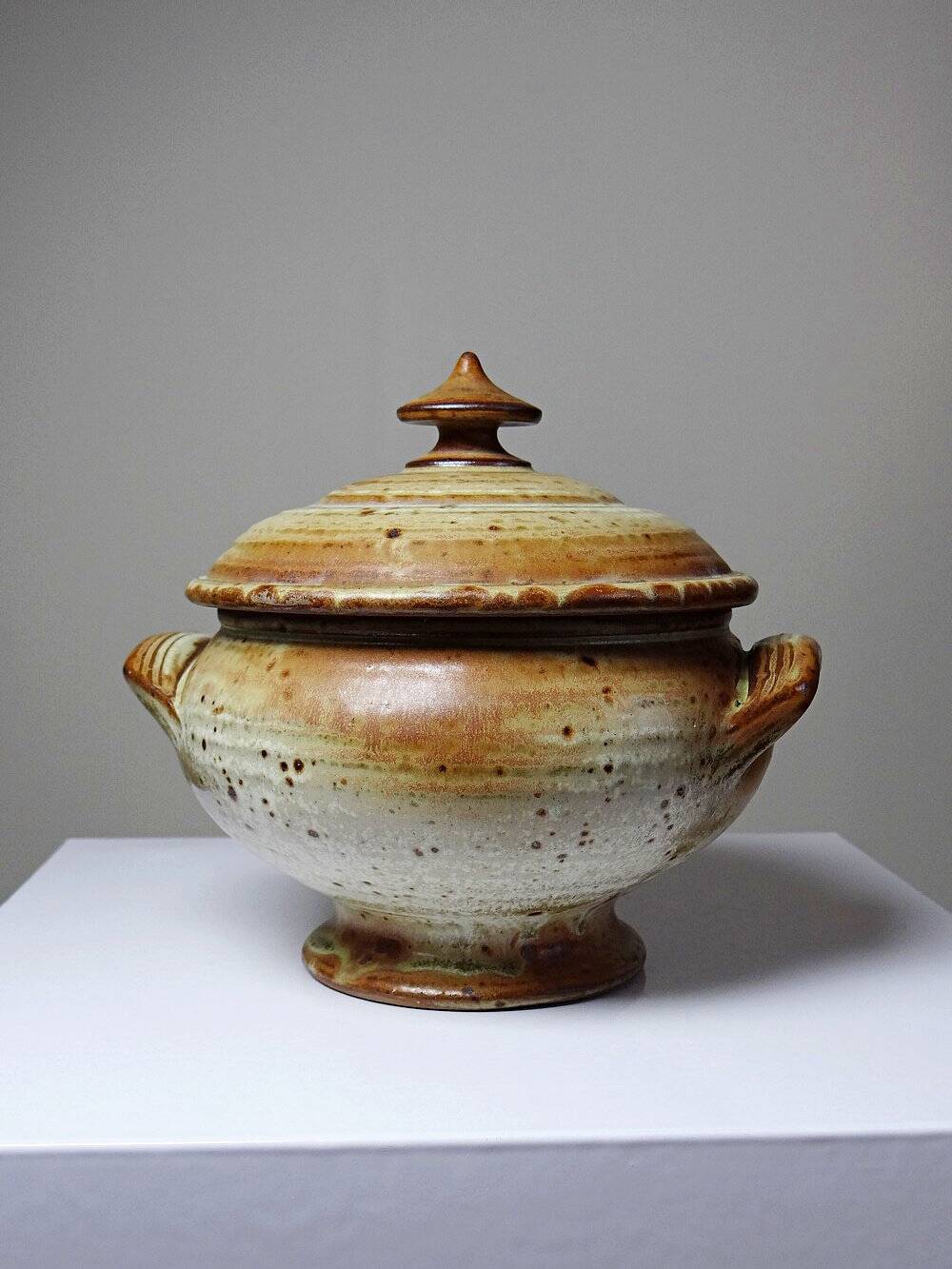 Pot en grès émaillé, Prudhomme La Borne vintage années 60-70