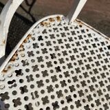 pair of garden chairs wrought iron vintage french iron chairs 1970 - 80