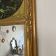 Miroir murale vintage doré avec reproduction "Les Quatre Saisons - L'A