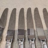 11 silver-plated dessert knives by Christofle silversmiths, Albi pattern