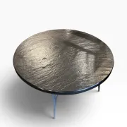 Rare coffee table by Knut Hesterberg with slate top.