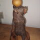 Lampe ours en bois, forêt noire