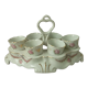 Porcelain shell service decorated garland of flowers