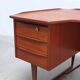 Freestanding 'Boomerang' desk in teak by Peter Løvig Nielsen, 1968