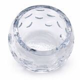 Crystal vase signed Christofle – Bubbled model – 16 cm – Perfect condition