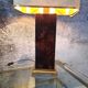 Lampe effet briar et laiton lucite années 1980