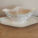 Old sauce boat Longwy Violetta