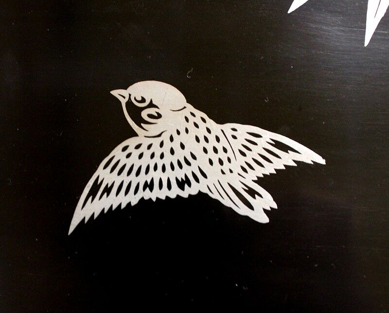 Chinese pull out tables in lase black