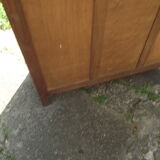 Glass cabinet art deco period library in oak