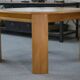 Solid elm table in the style of Maison Regain, 1970s