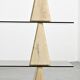 Travertine and smoked glass bookcase, Italy, circa 1970