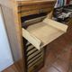 Art Deco curtain cabinet from the 1930s in oak with interior drawers, 120cm H.