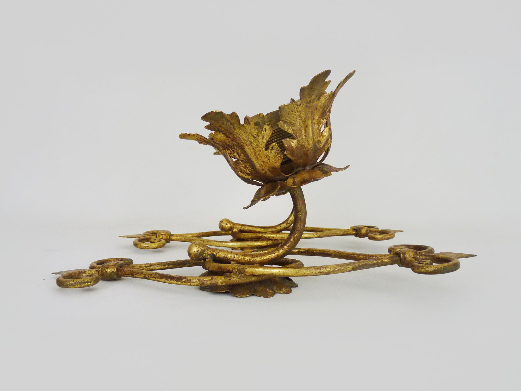 Pair of gilded metal sconces from Banci Firenze, Italy, 1960s
