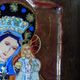 Glazed ceramic plaque of the Virgin and Child
