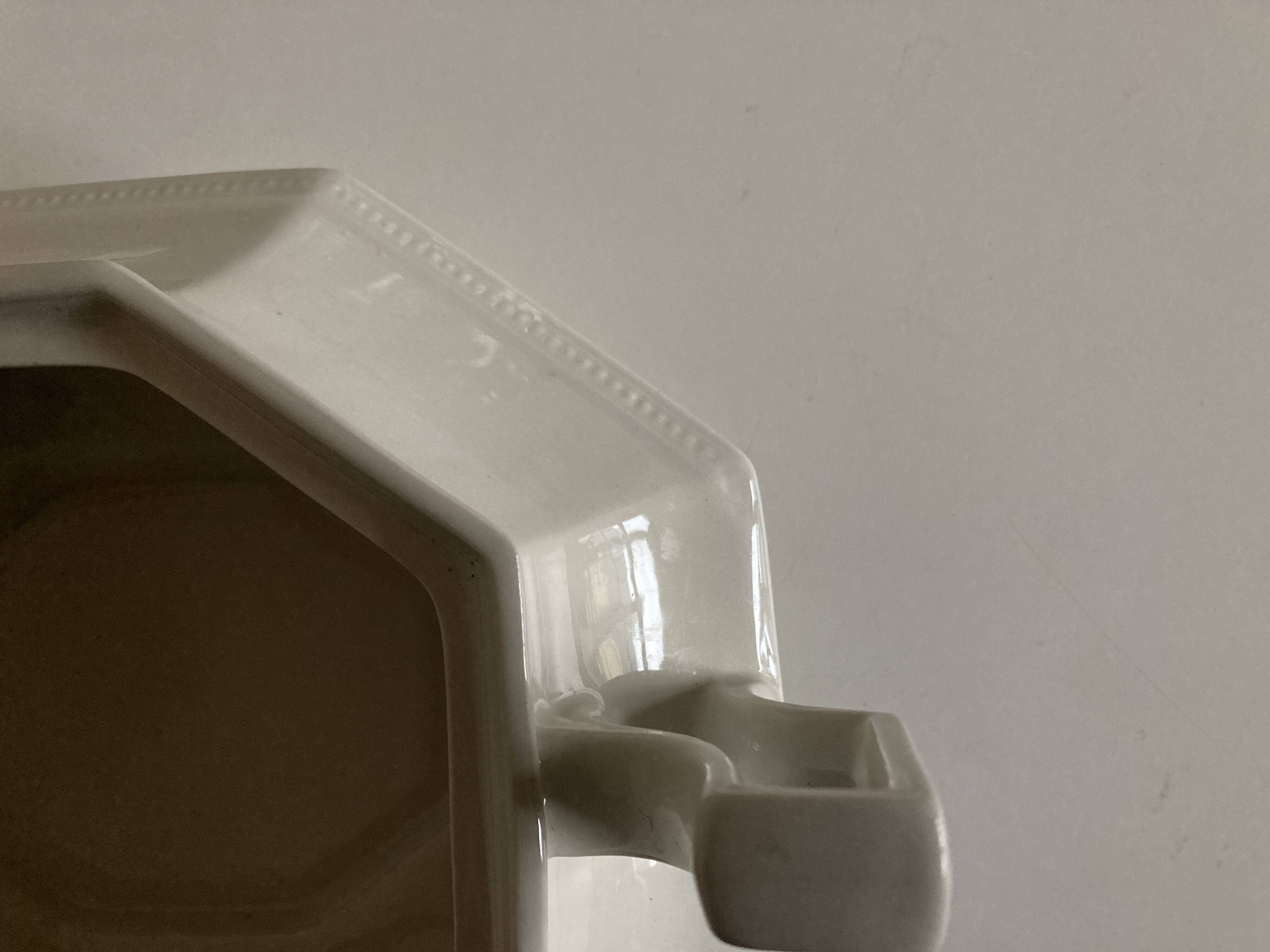 Neo Classic Greek Revival Octagonal Beaded English Earthenware Centerpiece