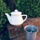 Ancienne cafetière mécanique en faïence et filtre en acier - Villeroy et Boch