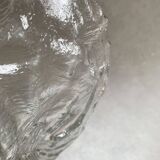 Vintage frosted glass bowl, 1970s.